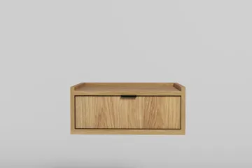 Dravo Vägghängt Sängbord 40 cm - Naturlig hickory / naturlig ekton - Möbler - Sovrum - Sängbord