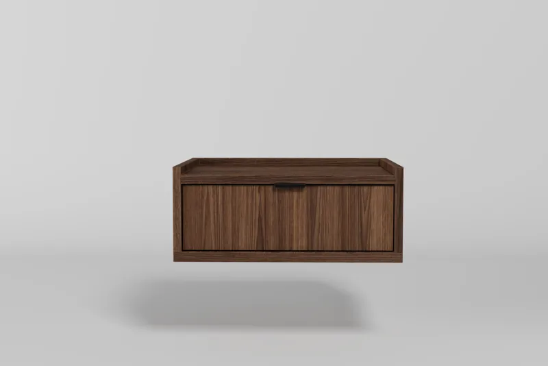 Dravo Vägghängt Sängbord 40 cm - Warmia valnöt (valnötston) - Möbler - Sovrum - Sängbord