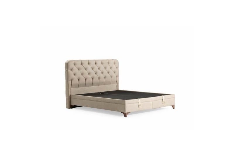 Dubbel Sängram & Sänggavel Barbados beige - 190 x 35 x 214 cm - Möbler - Sovrum - Sängram & sängstomme