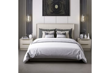 Dubbel Sängram & Sänggavel Fruitland Stone (150 x 35 x 208 cm) - Grå - Möbler - Sovrum - Sängram & sängstomme