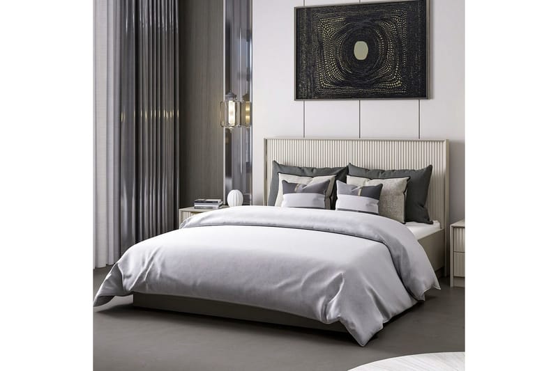 Dubbel Sängram & Sänggavel Fruitland Stone (150 x 35 x 208 cm) - Grå - Möbler - Sovrum - Sängram & sängstomme