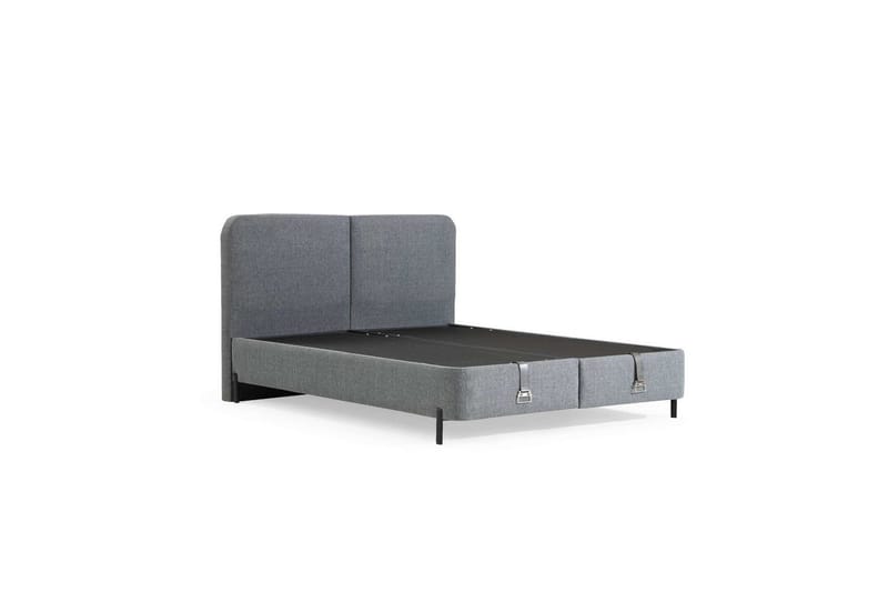 Dubbel Sängram & Sänggavel Harlee Grå - 150 x 38 x 210 cm - Möbler - Sovrum - Sängram & sängstomme