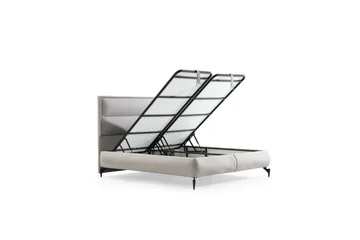 Dubbel Sängram & Sänggavel Mashli Grå - 120 x 41 x 200 cm - Möbler - Sovrum - Sängram & sängstomme