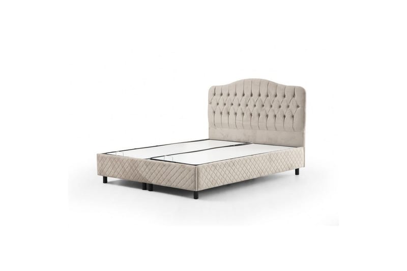 Dubbel Sängram & Sänggavel Subato Beige - 150 x 125 x 200 cm - Möbler - Sovrum - Sängram & sängstomme