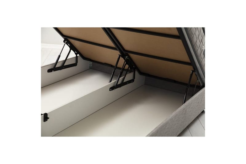 Dubbel Sängram & Sänggavel Sudalmuni ljusgrå - 150 x 110 x 200 cm - Möbler - Sovrum - Sängar - Komplett Sängpaket