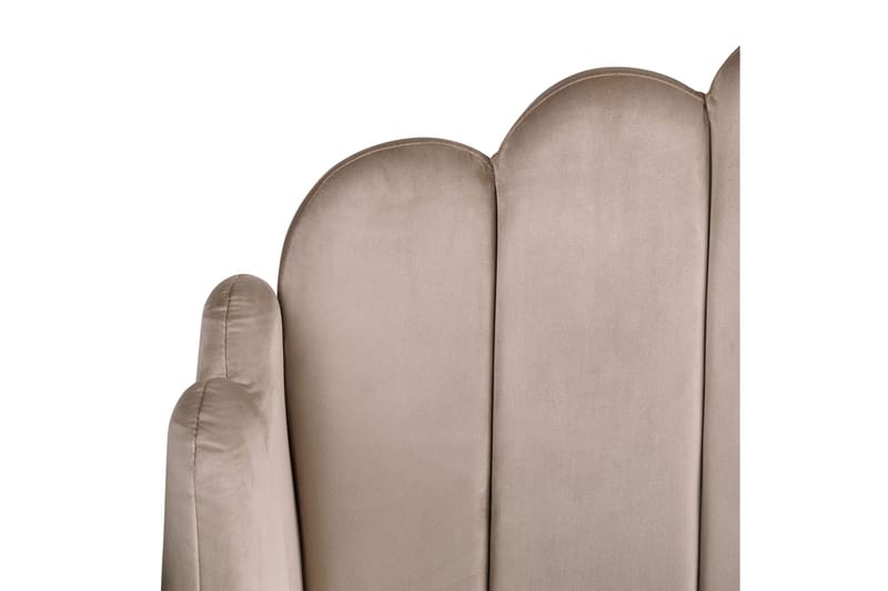 Dubbelsäng 160 x 200 cm sammet taupe AMBILLOU - Möbler - Sovrum - Sängram & sängstomme
