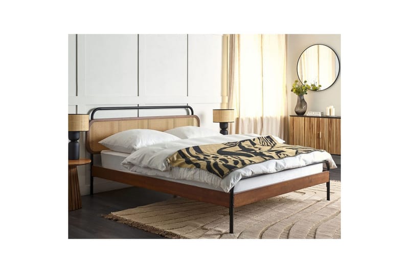 Dubbelsäng Boussicourt med lamellram 160x200 cm - 160x200 cm - Möbler - Sovrum - Sängram & sängstomme