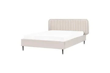 Dubbelsäng Brin med lamellram Beige-Svart, 140x200 cm