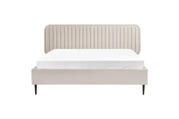 Dubbelsäng Brin med lamellram Beige-Svart, 160x200 cm - Beige-Svart, 160x200 cm - Möbler - Sovrum - Sängram & sängstomme