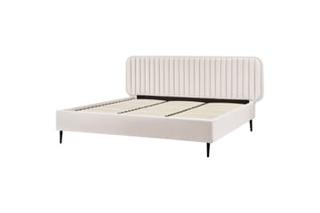Dubbelsäng Brin med lamellram Beige-Svart, 180x200 cm - Beige-Svart, 180x200 cm - Möbler - Sovrum - Sängram & sängstomme