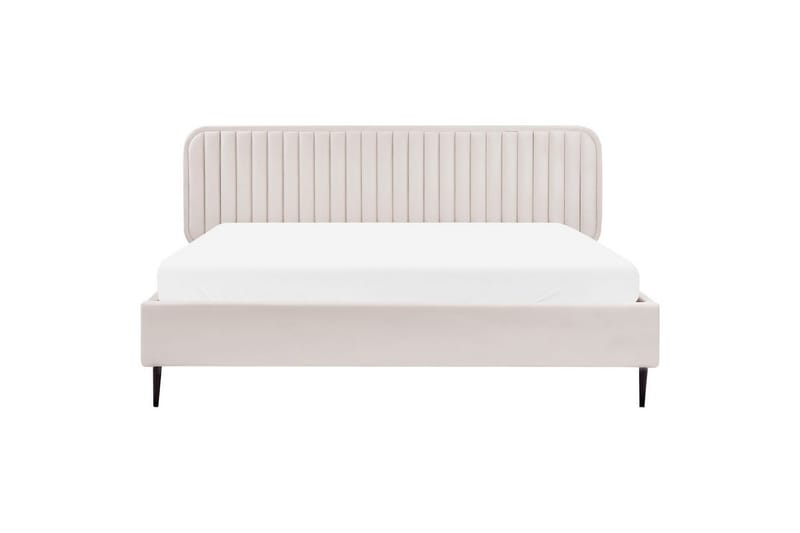 Dubbelsäng Brin med lamellram Beige-Svart, 180x200 cm - Beige-Svart, 180x200 cm - Möbler - Sovrum - Sängram & sängstomme