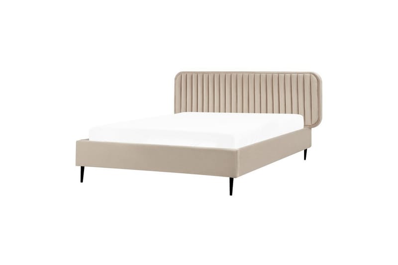 Dubbelsäng Brin med lamellram Taupe-Svart, 140x200 cm, Taupe-Svart, 140x200 cm