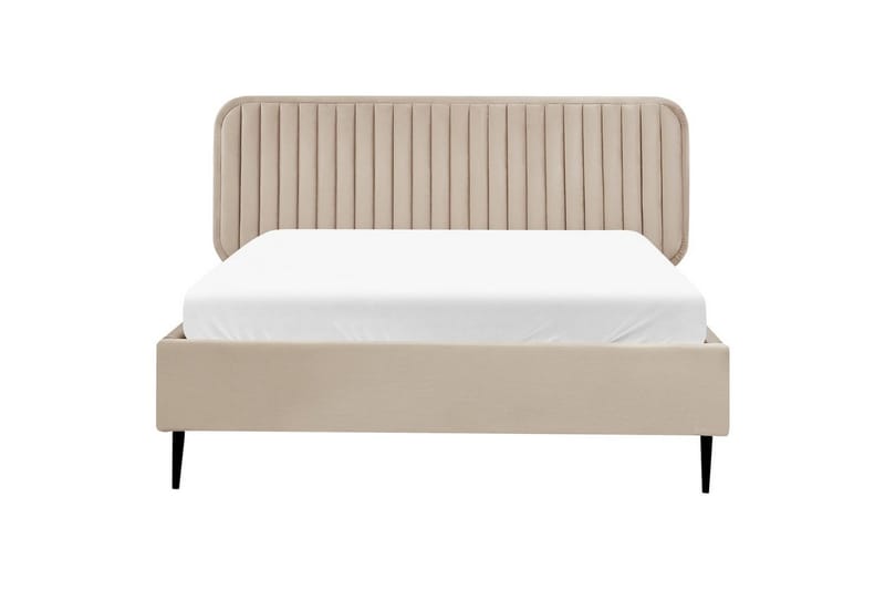 Dubbelsäng Brin med lamellram Taupe-Svart, 140x200 cm - Taupe-Svart, 140x200 cm - Möbler - Sovrum - Sängram & sängstomme