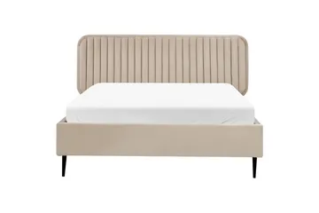 Dubbelsäng Brin med lamellram Taupe-Svart, 140x200 cm - Taupe-Svart, 140x200 cm - Möbler - Sovrum - Sängram & sängstomme