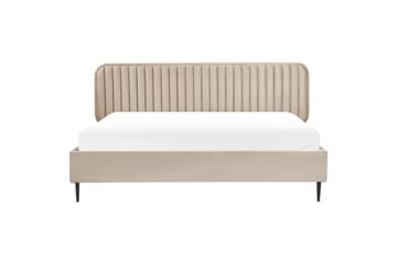 Dubbelsäng Brin med lamellram Taupe-Svart, 180x200 cm - Taupe-Svart, 180x200 cm - Möbler - Sovrum - Sängram & sängstomme