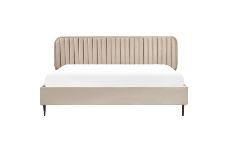 Dubbelsäng Brin med lamellram Taupe-Svart, 180x200 cm - Taupe-Svart, 180x200 cm - Möbler - Sovrum - Sängram & sängstomme