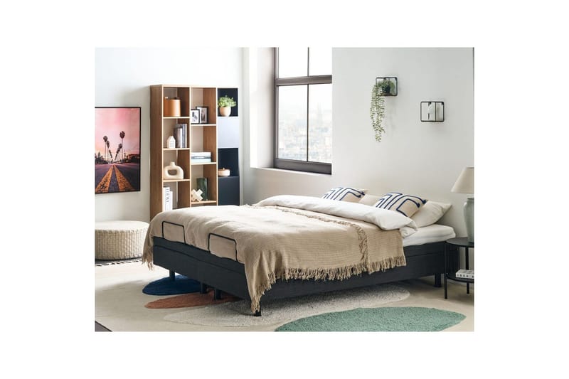 Dubbelsäng Duke Grå-Svart - Grå-Svart - Möbler - Sovrum - Sängar - Komplett Sängpaket
