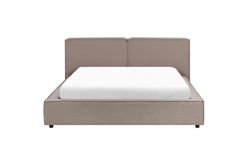 Dubbelsäng Linards med lamellram Brun-Svart, 160x200 cm - Brun-Svart, 160x200 cm - Möbler - Sovrum - Sängram & sängstomme