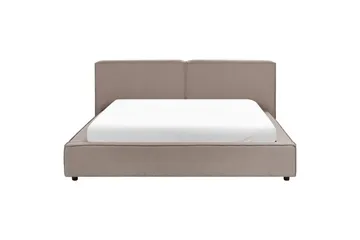 Dubbelsäng Linards med lamellram Brun-Svart, 180x200 cm - Brun-Svart, 180x200 cm - Möbler - Sovrum - Sängram & sängstomme