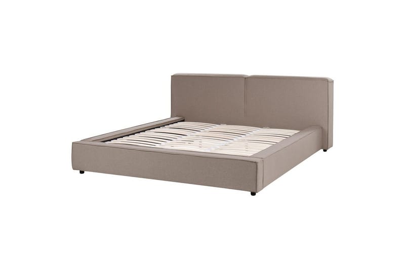 Dubbelsäng Linards med lamellram Brun-Svart, 180x200 cm - Brun-Svart, 180x200 cm - Möbler - Sovrum - Sängram & sängstomme