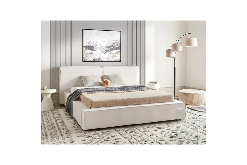 Dubbelsäng Linards med lamellram Vit, 160x200 cm - Vit, 160x200 cm - Möbler - Sovrum - Sängram & sängstomme