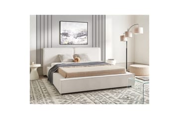 Dubbelsäng Linards med lamellram Vit, 160x200 cm - Vit, 160x200 cm - Möbler - Sovrum - Sängram & sängstomme