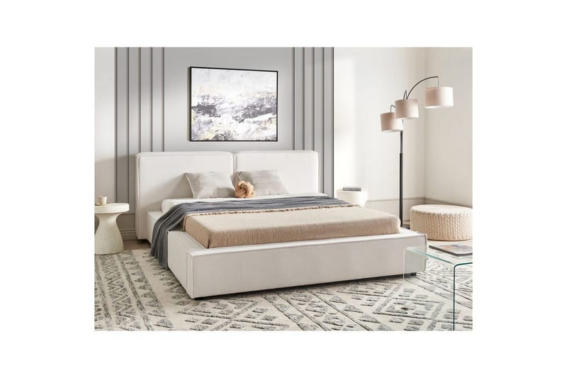 Dubbelsäng Linards med lamellram Vit, 160x200 cm - Vit, 160x200 cm - Möbler - Sovrum - Sängram & sängstomme