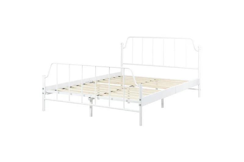Dubbelsäng Mauressac med lamellram Vit, 140x200 cm - Vit, 140x200 cm - Möbler - Sovrum - Sängram & sängstomme