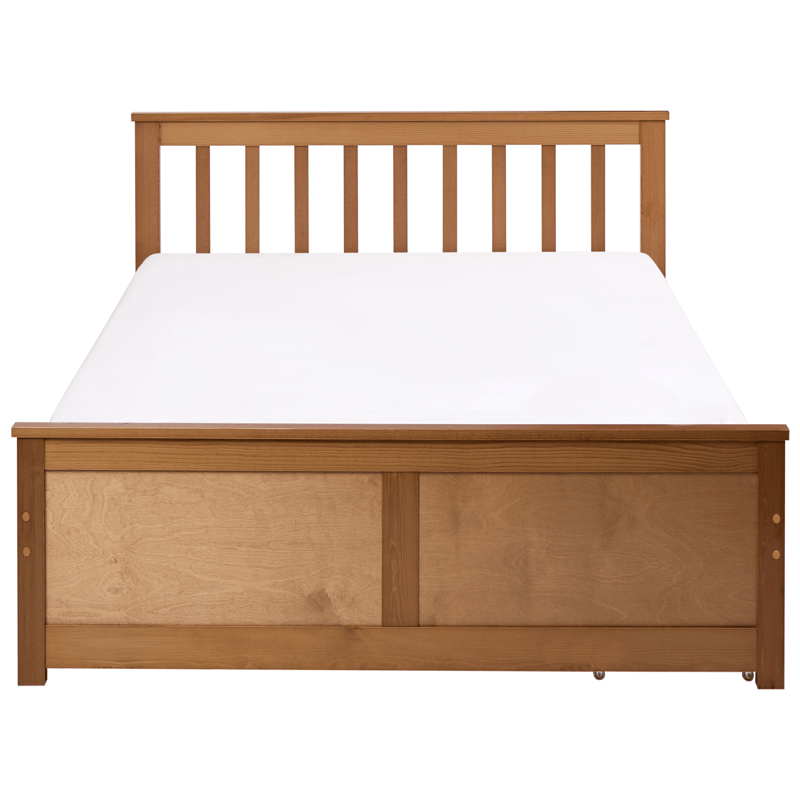 Dubbelsäng med 2 lådor Olendon 120x200 - Brun - Möbler - Sovrum - Sängram & sängstomme