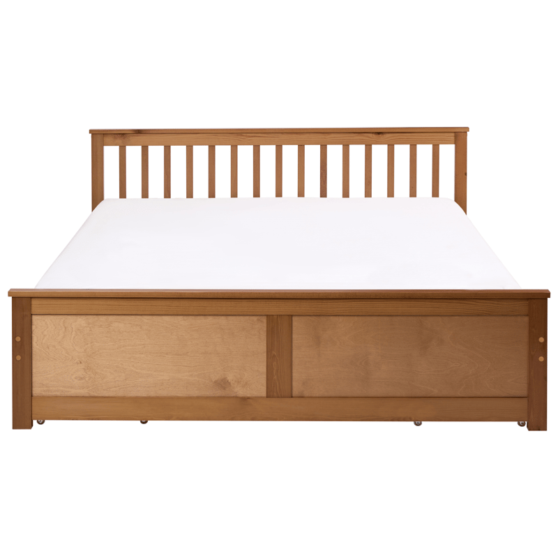 Dubbelsäng med 4 lådor Olendon 180x200 - Brun - Möbler - Sovrum - Sängram & sängstomme