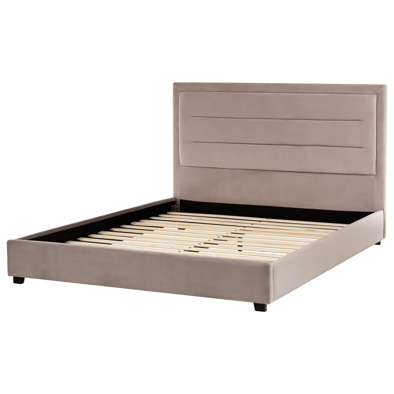 Dubbelsäng med lamellram Rouen 160x200 cm - Taupe - Möbler - Sovrum - Sängram & sängstomme