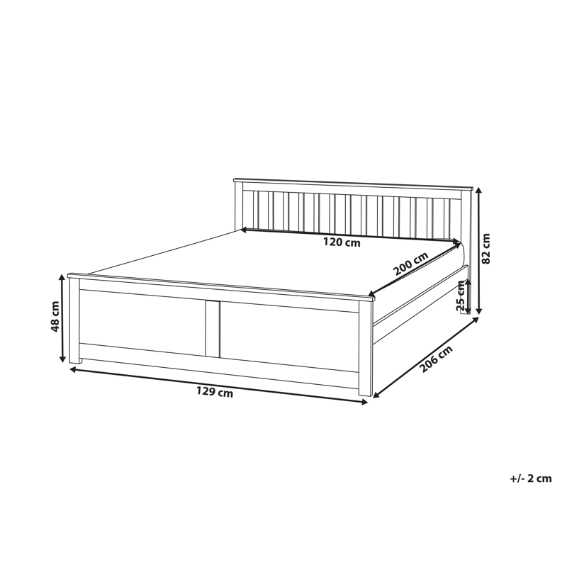 Dubbelsäng Olendon 120x200 - Brun - Möbler - Sovrum - Sängram & sängstomme