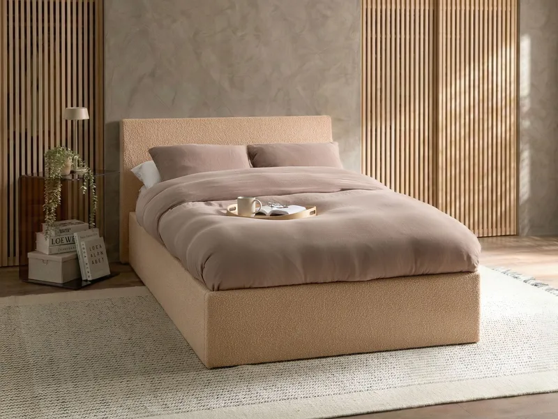 Dubbelsäng Orbey 120x200 cm - Beige - Möbler - Sovrum - Sängram & sängstomme