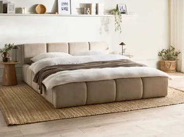Dubbelsäng Orville 160x200 cm - Taupe - Möbler - Sovrum - Sängram & sängstomme