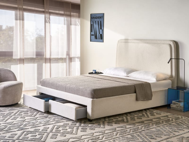 Dubbelsäng Sardent 160x200 - Off-white - Möbler - Sovrum - Sängram & sängstomme