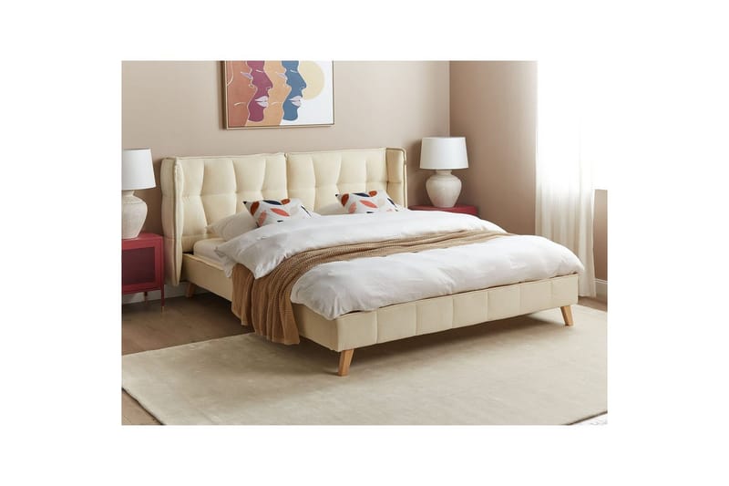 Dubbelsäng Senlis med lamellram 160x200 cm - 160x200 cm - Möbler - Sovrum - Sängram & sängstomme