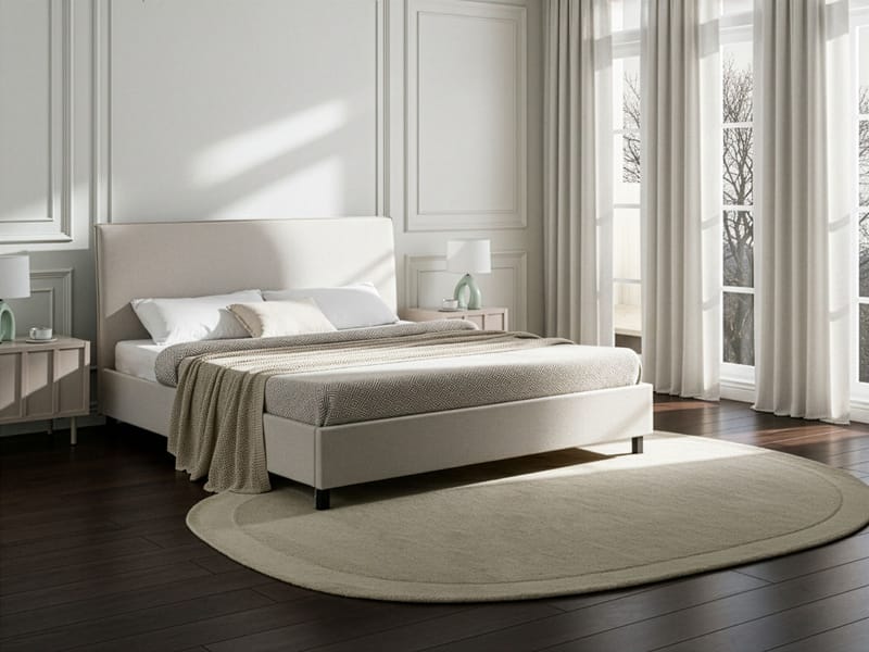 Dubbelsäng Sennez 180x200 - Beige - Möbler - Sovrum - Sängram & sängstomme
