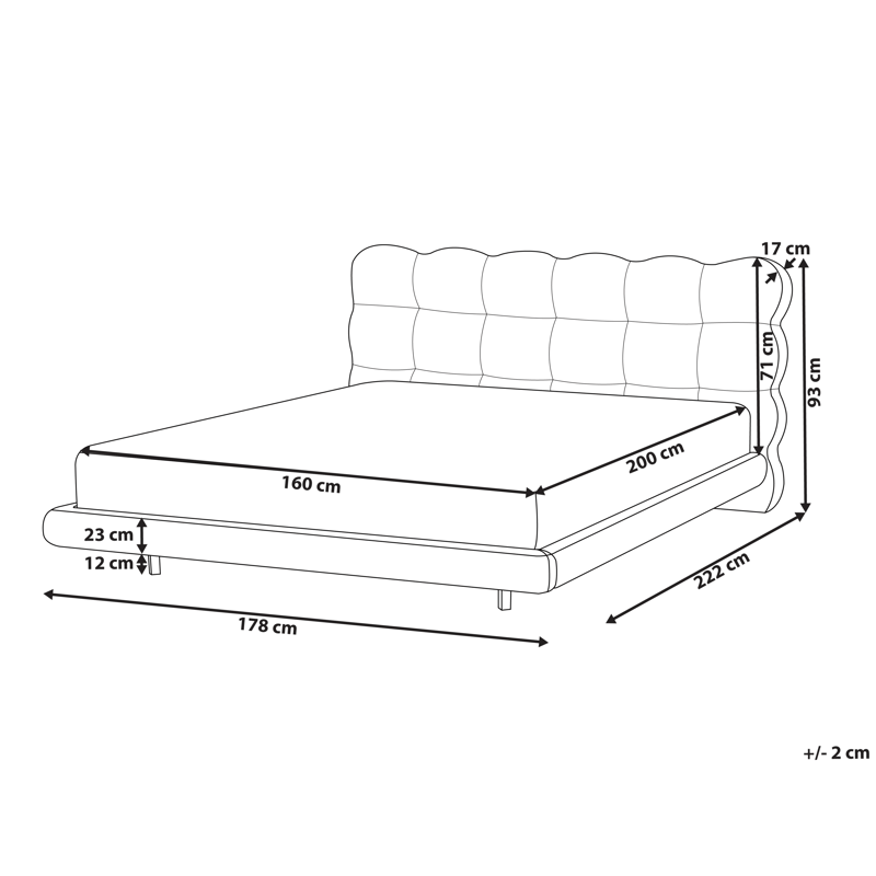 Dubbelsäng Soulisse 160x200 cm - Off-White - Möbler - Sovrum - Sängram & sängstomme
