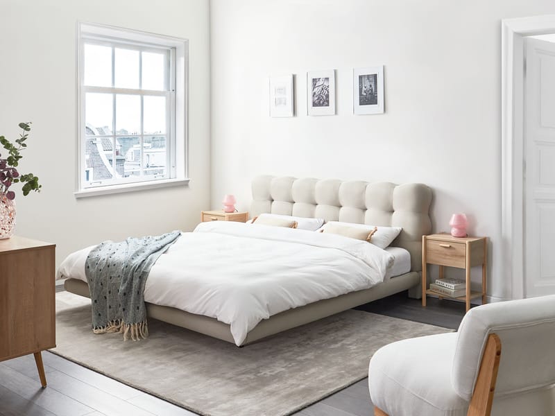 Dubbelsäng Soulisse 180x200 cm - Beige - Möbler - Sovrum - Sängram & sängstomme