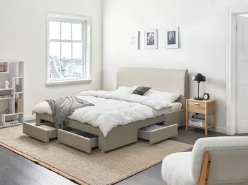 Dubbelsäng Soutrin 160x200 cm - Beige - Möbler - Sovrum - Sängram & sängstomme