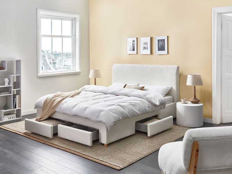 Dubbelsäng Soutrin 160x200 cm - Off-White - Möbler - Sovrum - Sängram & sängstomme