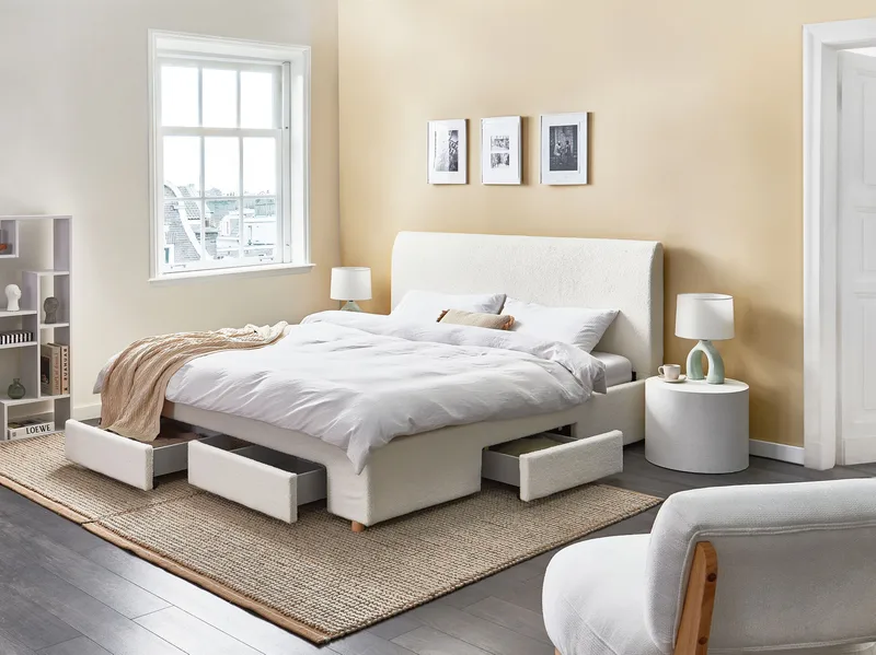 Dubbelsäng Soutrin 180x200 cm - Off-white - Möbler - Sovrum - Sängram & sängstomme