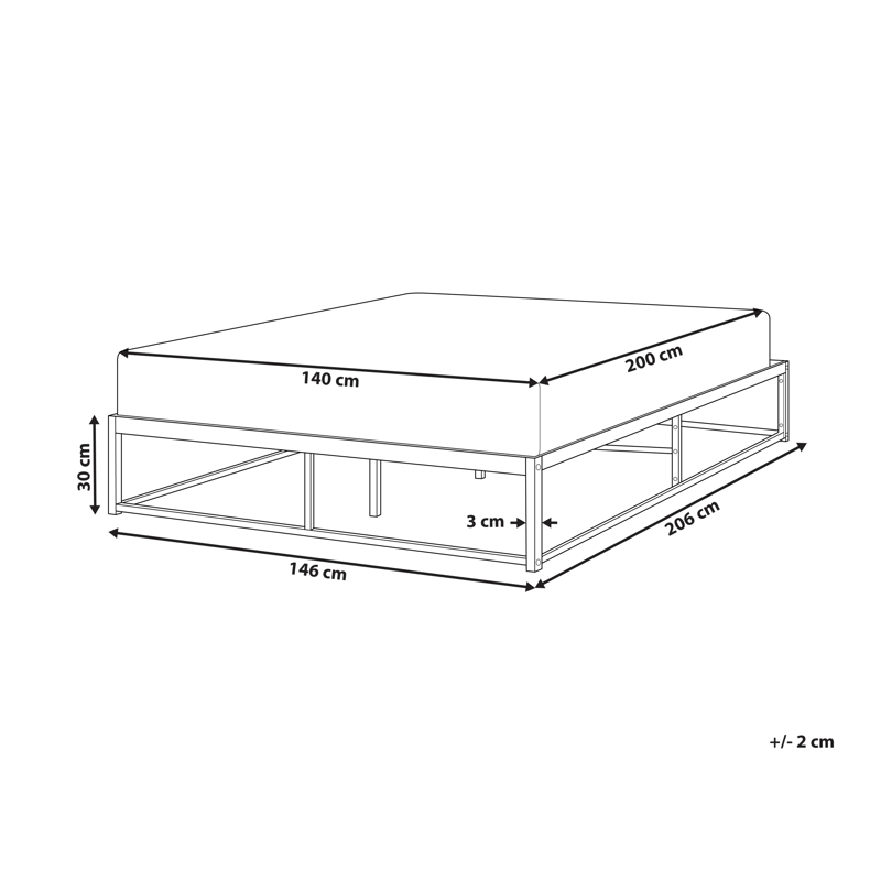 Dubbelsäng Viry 140x200 - Ljusbeige - Möbler - Sovrum - Sängram & sängstomme