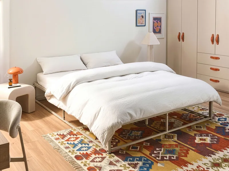 Dubbelsäng Viry 160x200 - Ljusbeige - Möbler - Sovrum - Sängram & sängstomme