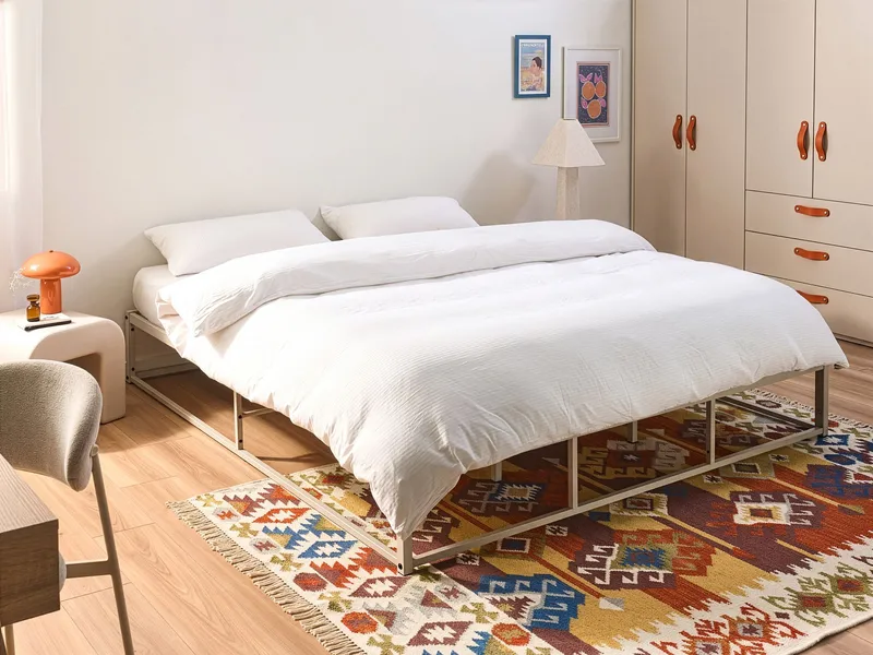 Dubbelsäng Viry 180x200 - Ljusbeige - Möbler - Sovrum - Sängram & sängstomme