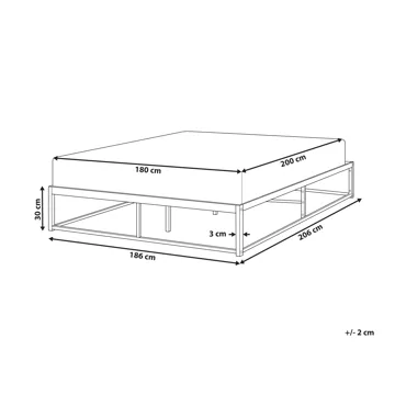 Dubbelsäng Viry 180x200 - Ljusbeige - Möbler - Sovrum - Sängram & sängstomme