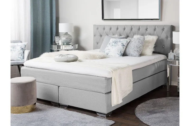 Dulcina Sängram 160x200 cm - Grå - Möbler - Sovrum - Sängar - Kontinentalsängar