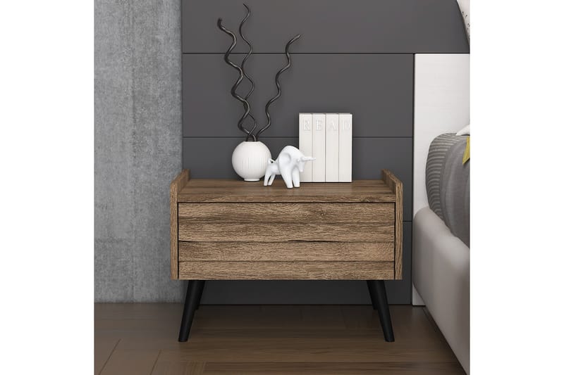 Elspet Sängbord 60 cm - Valnöt - Möbler - Sovrum - Sängbord