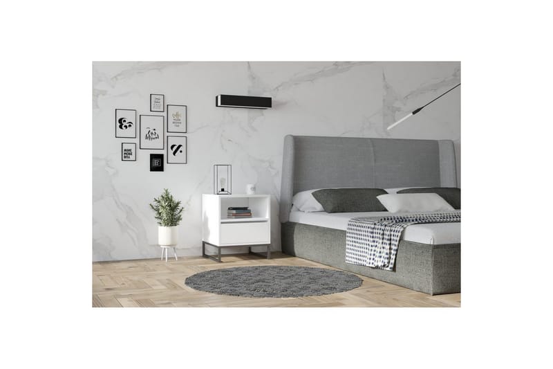 Elvarn Sängbord 51 cm - Vit - Möbler - Sovrum - Sängbord
