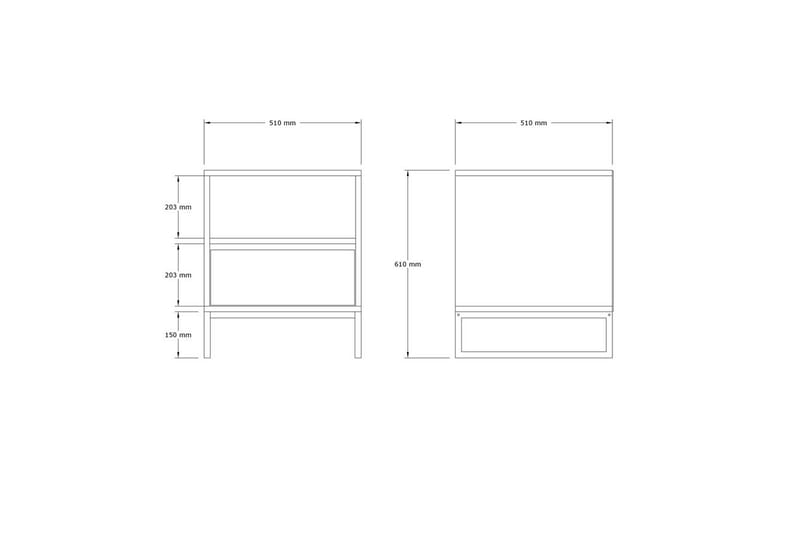 Elvarn Sängbord 51 cm - Vit - Möbler - Sovrum - Sängbord
